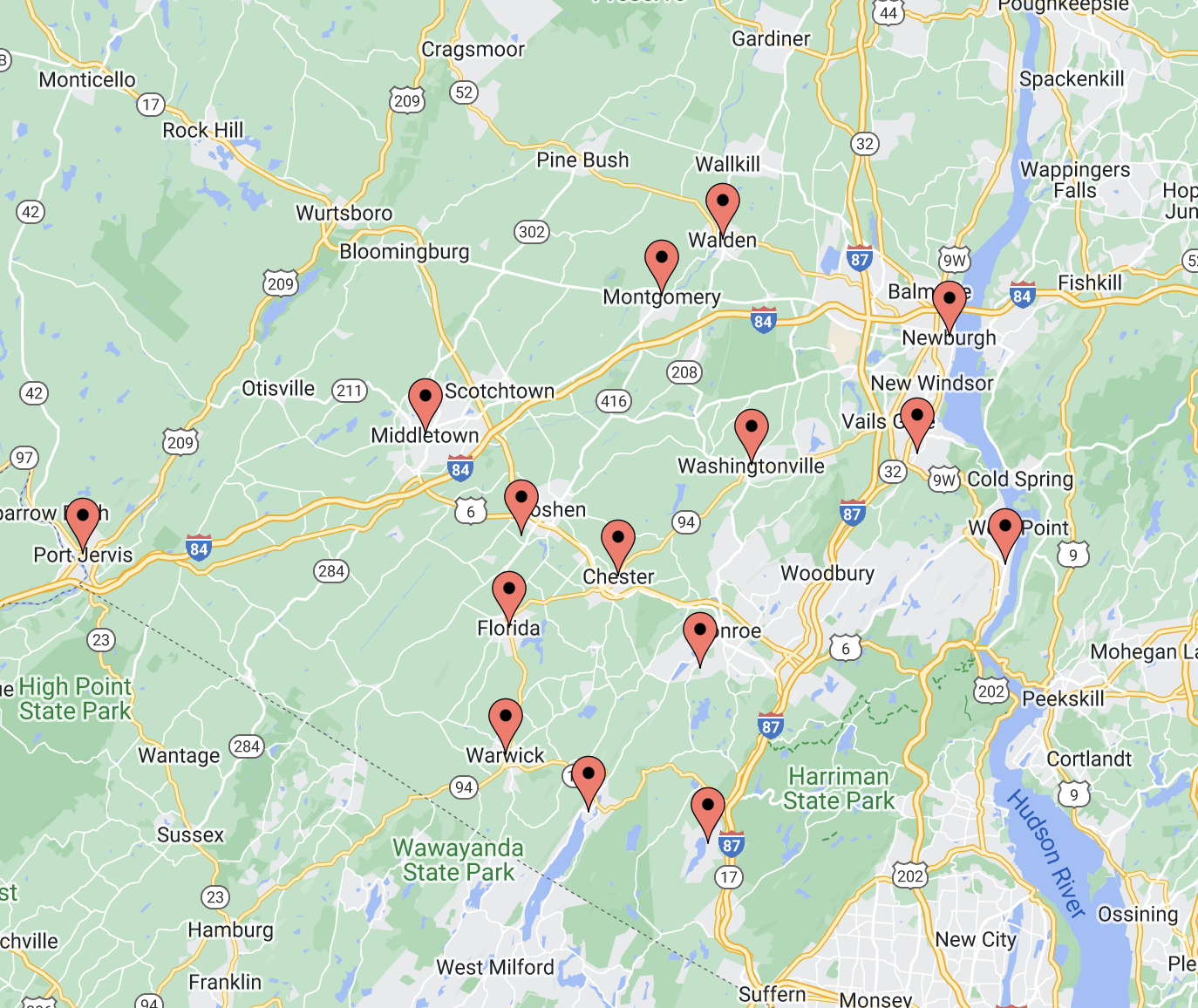 Orange-NY Service Area Orange-NY Service Area